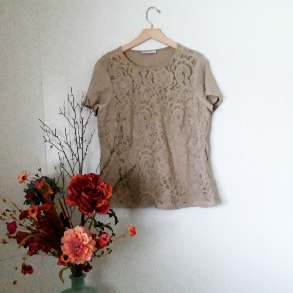 Coldwater Creek Lace Front Top